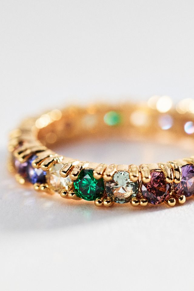 Rainbow Crystal Ring #1