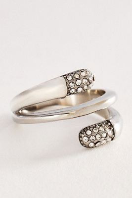 Coiled Crystal Cocktail Ring
