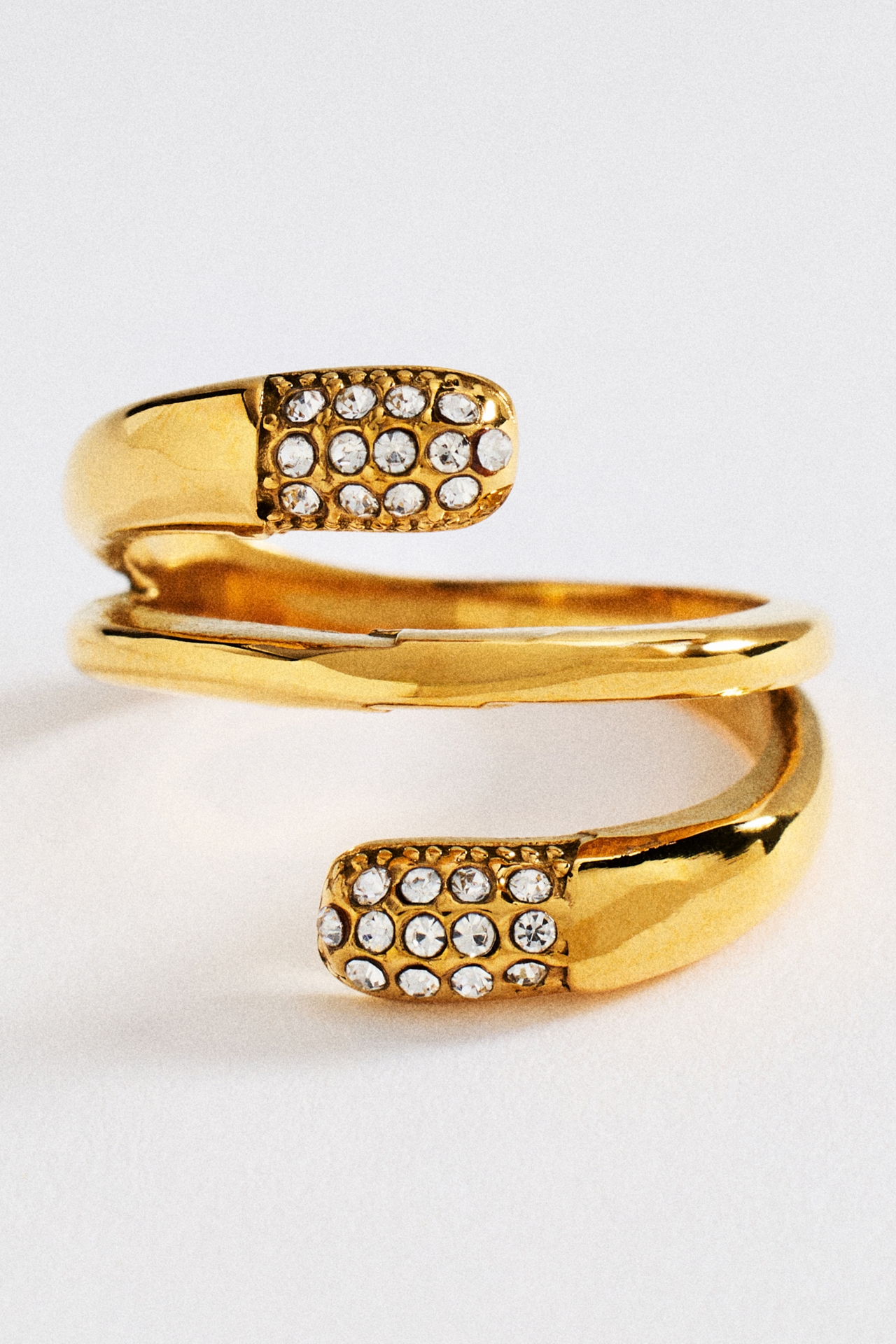 Coiled Crystal Cocktail Ring