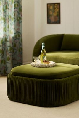 Cabot Velvet Storage Ottoman