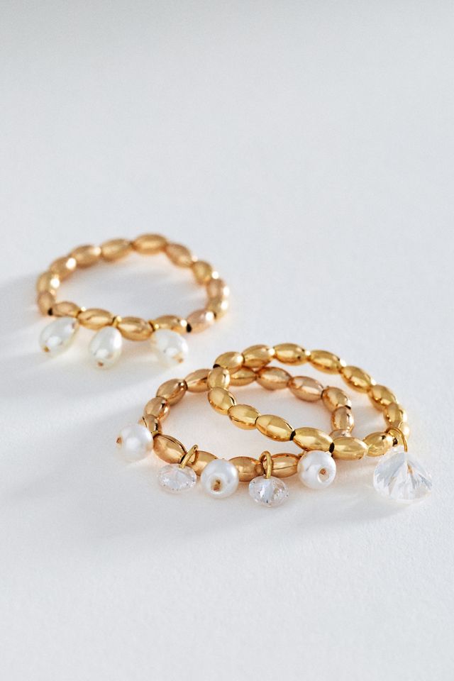Crystal Stretch Rings, Set of 3 #1