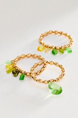 Anelli Elastici con Cristalli, Set di 3