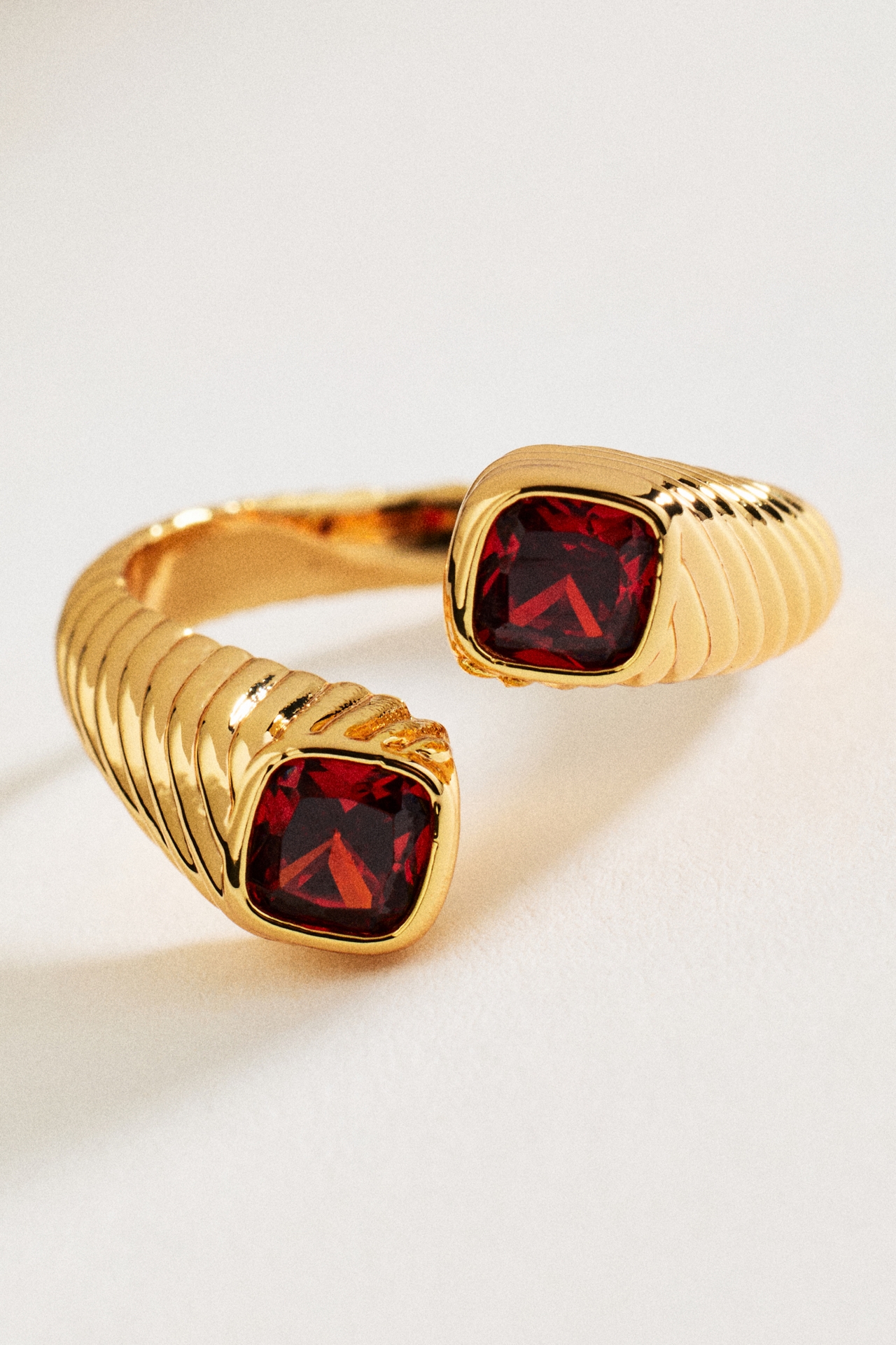 Double-Stone Wrap Ring