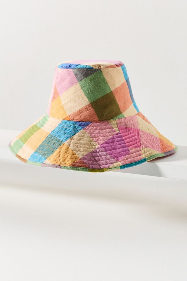 Sunshine Tienda Rainbow Plaid Bucket Hat #1