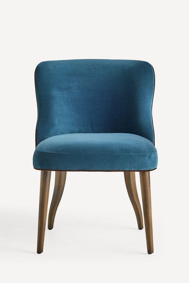Meryl Velvet Walnut Dining Chair #1