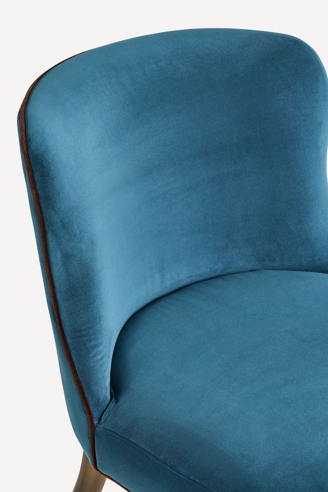 Meryl Velvet Walnut Dining Chair #4