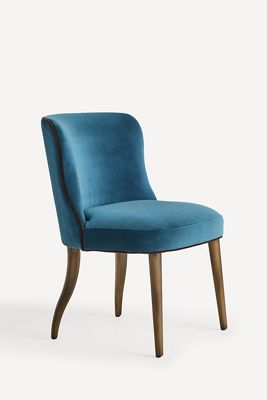 Meryl Velvet Walnut Dining Chair