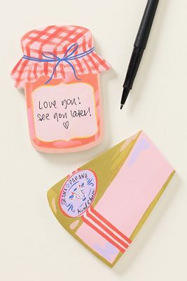 Cheese and Jam Sticky Notes, Set of 2