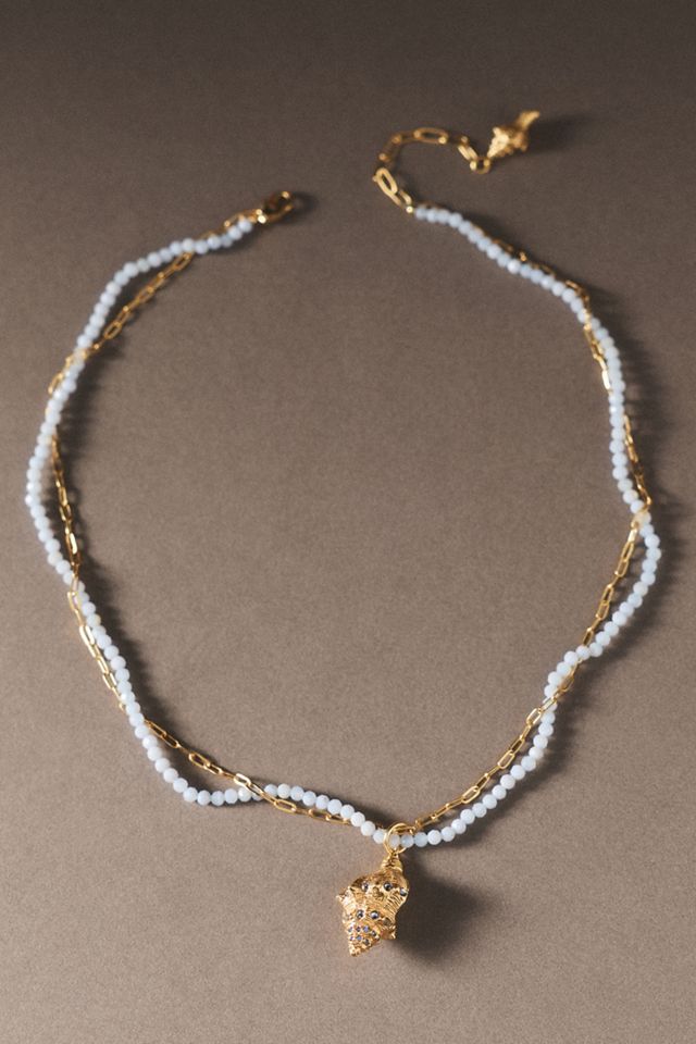 Oceanus Noir Conch Shell Necklace #1