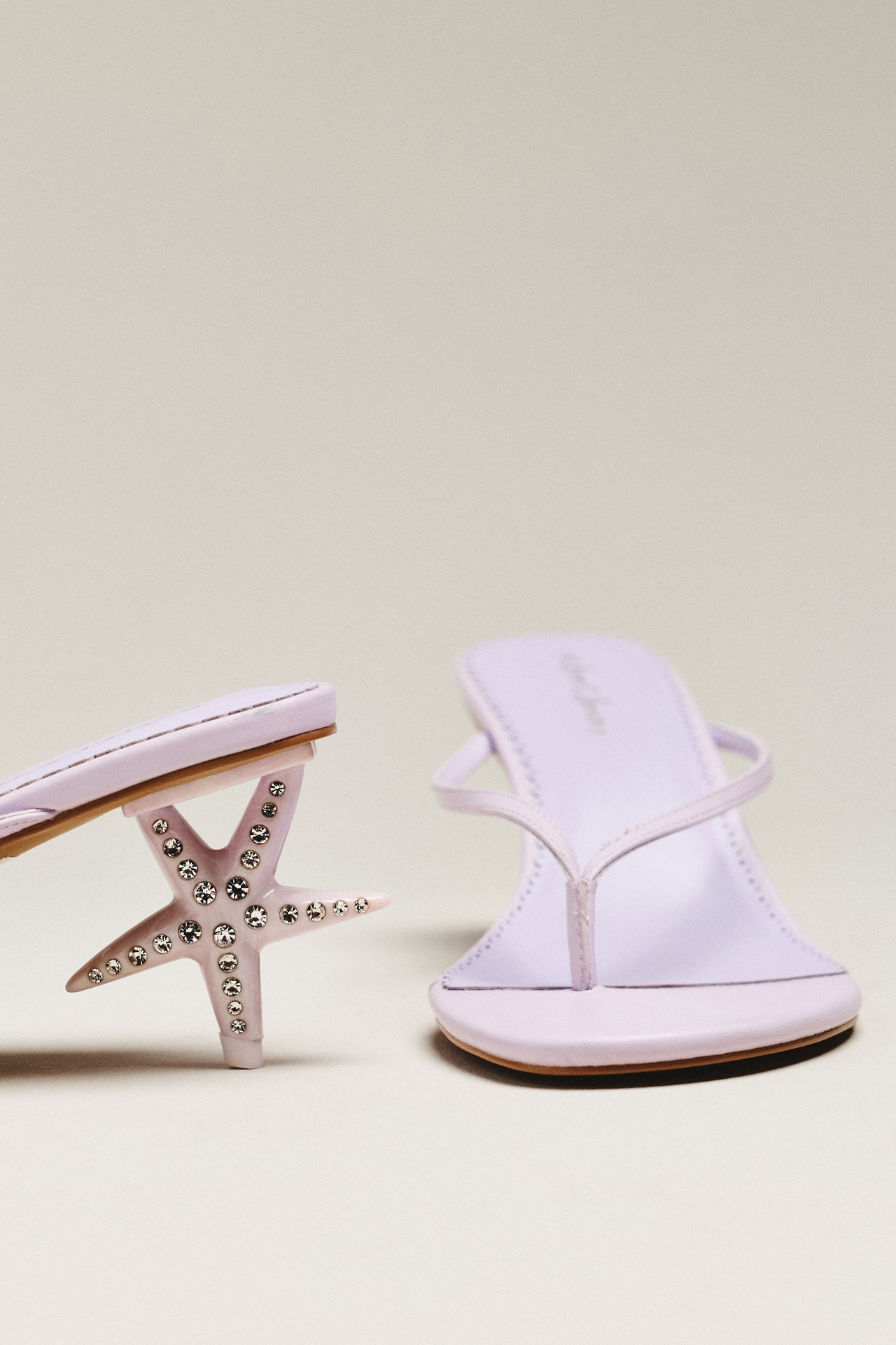 For Love & Lemons Soleil Strafish Heeled Flip-Flop Sandals