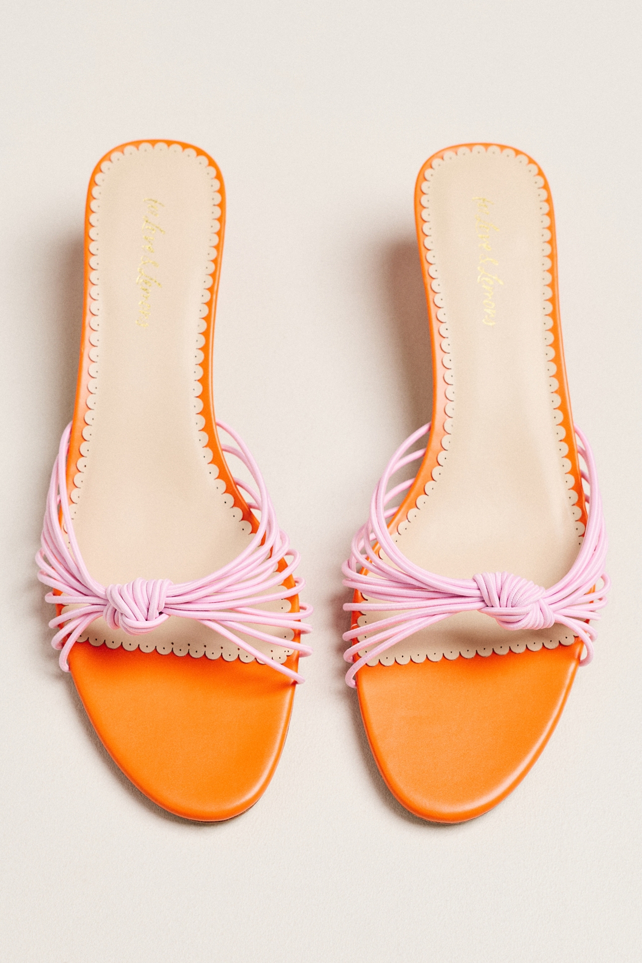 For Love & Lemons Cleo Colorblock Kitten Heel Sandals