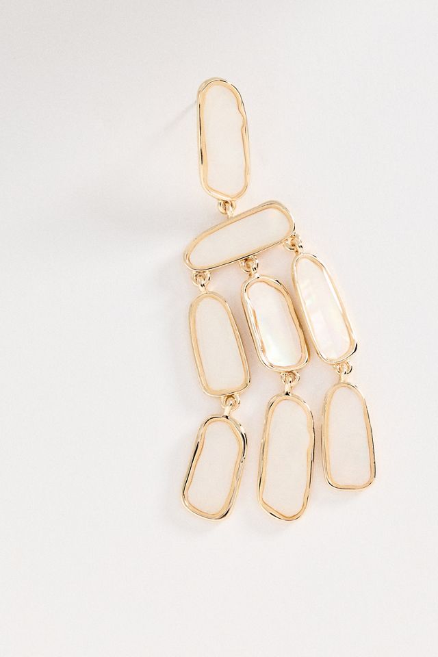 By Anthropologie Colourful Stone Drop Earrings #1