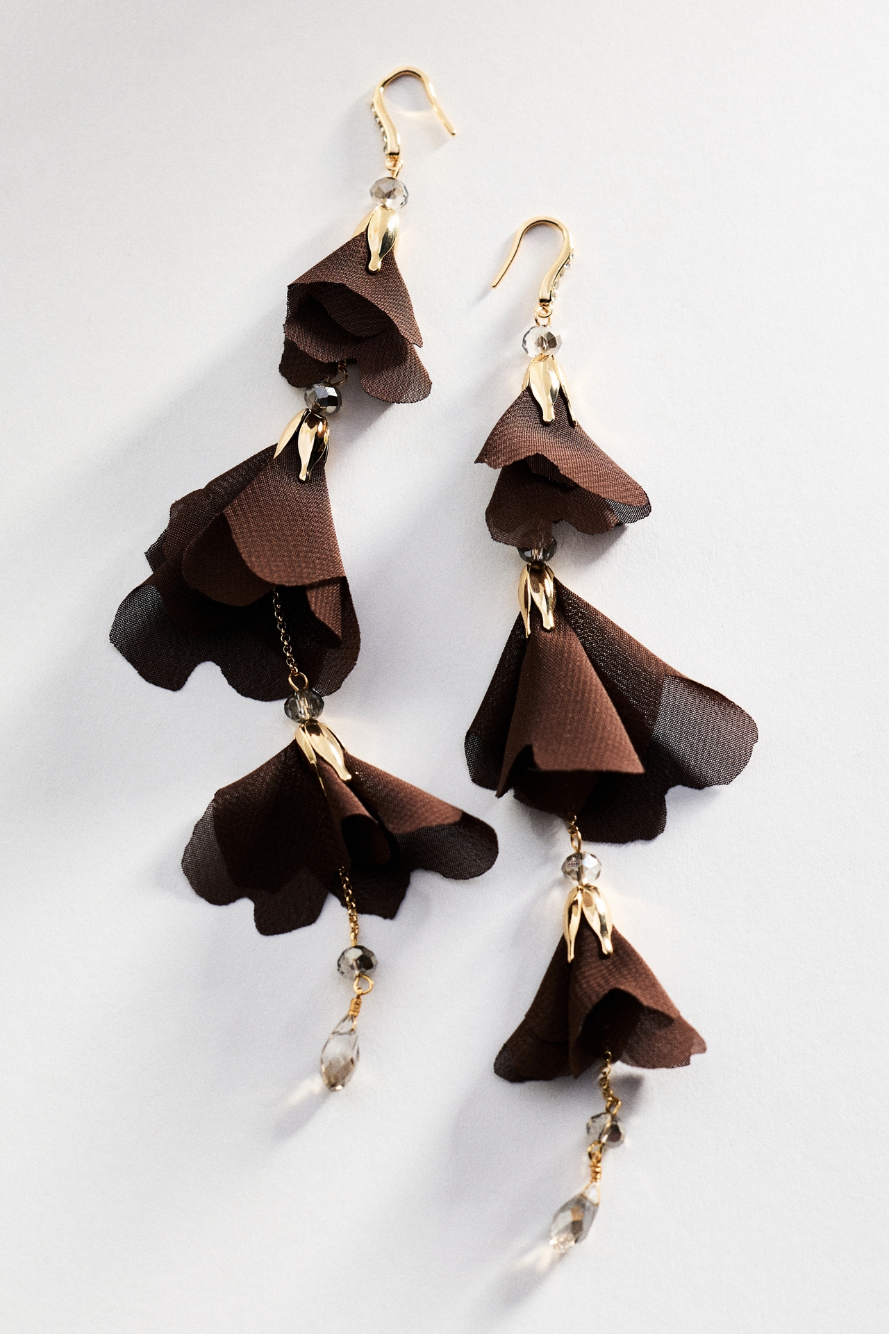 By Anthropologie Cascading Floral Drop Earrings
