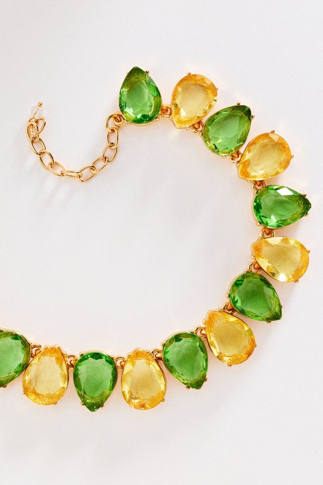 Two-Tone Crystal Necklace #1