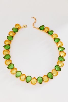 Two-Tone Crystal Necklace