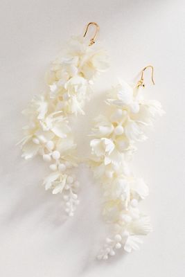 By Anthropologie Petal Cascade Statement Drop Earrings