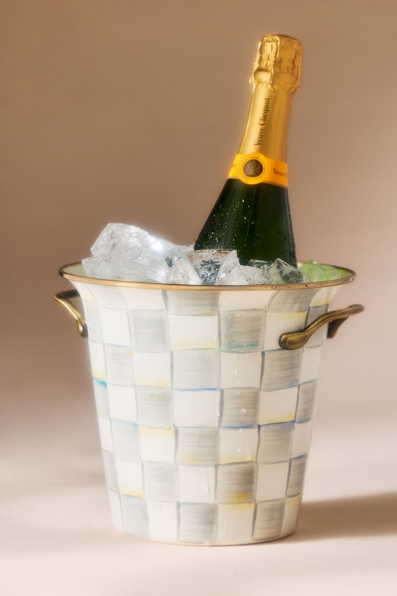 MacKenzie-Childs Check Wine Cooler - Sterling Check, One Size