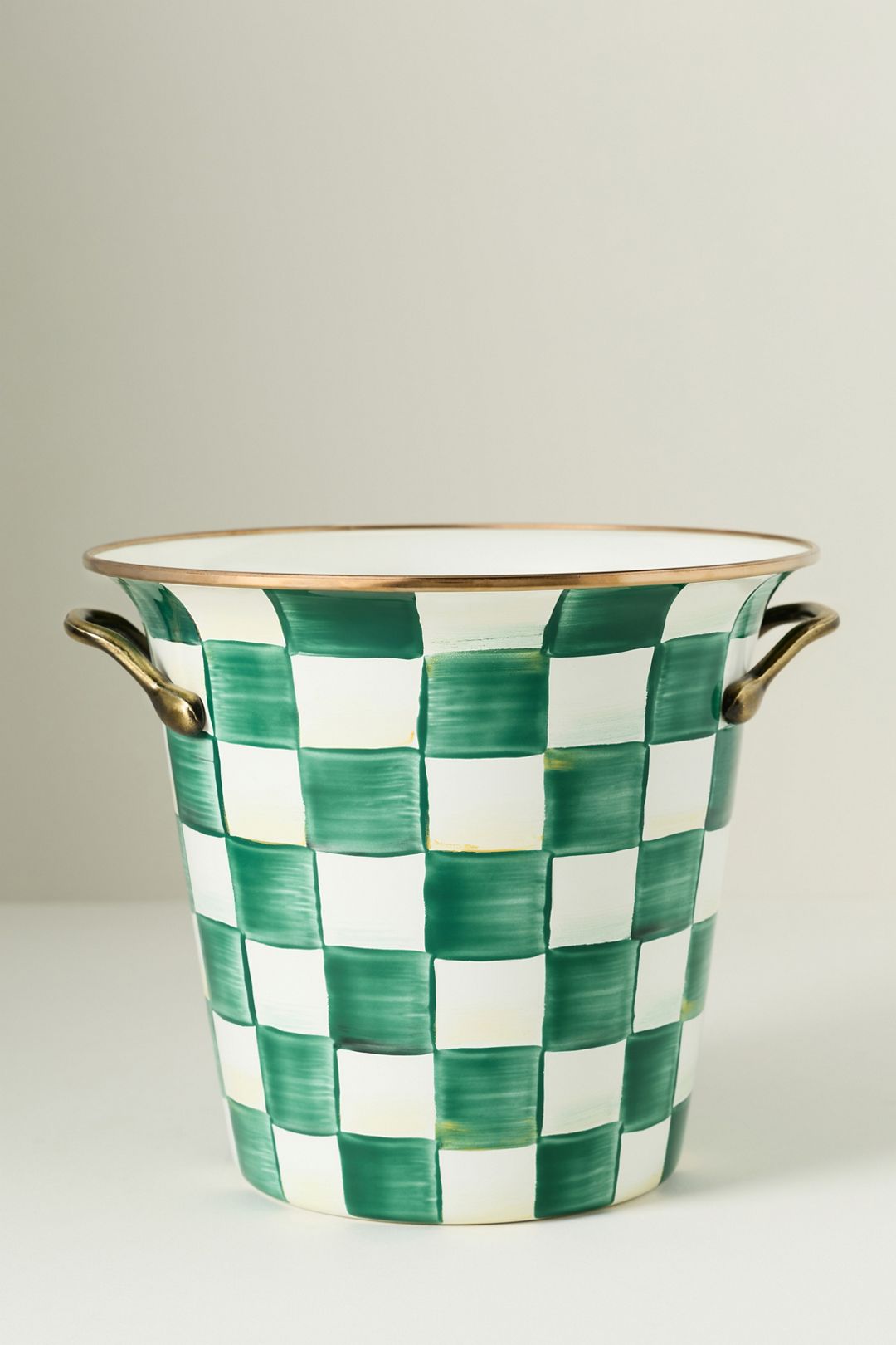 MacKenzie-Childs Check Wine Cooler - Emerald Check, One Size
