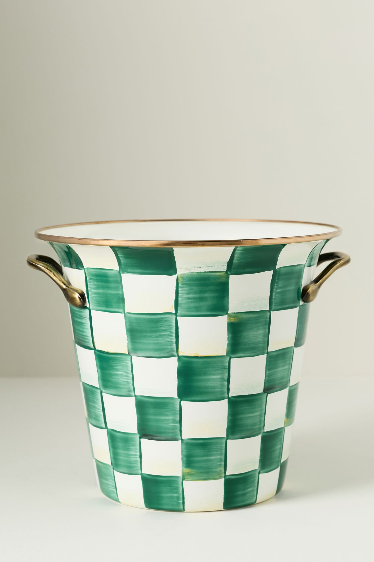 MacKenzie-Childs Check Wine Cooler - Emerald Check, One Size