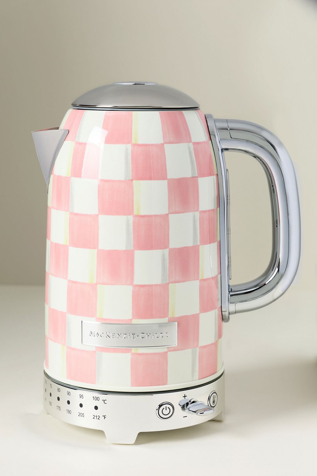 MacKenzie-Childs Check Electric Kettle - Rosy Check, One Size