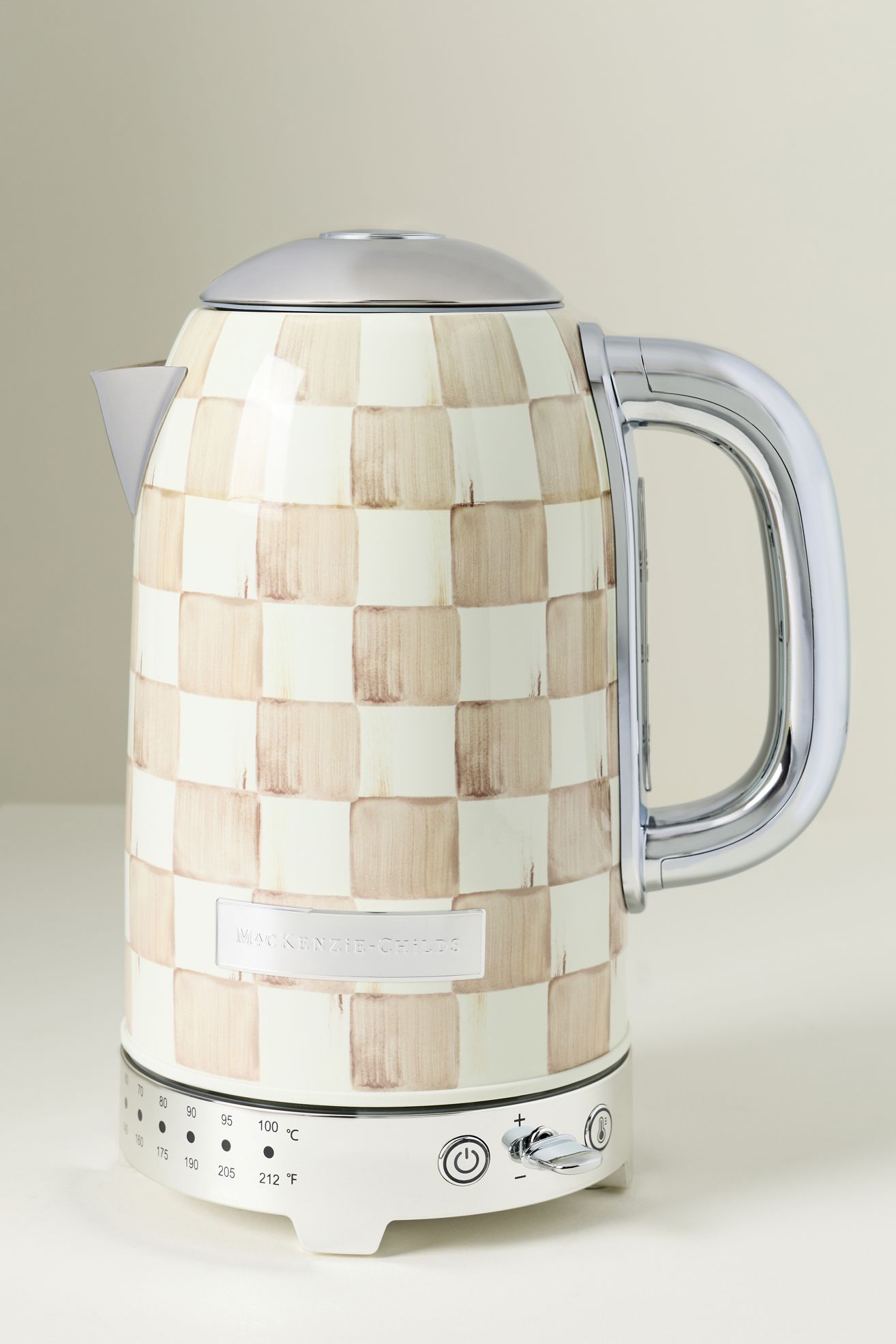 MacKenzie-Childs Check Electric Kettle - Mocha Check, One Size