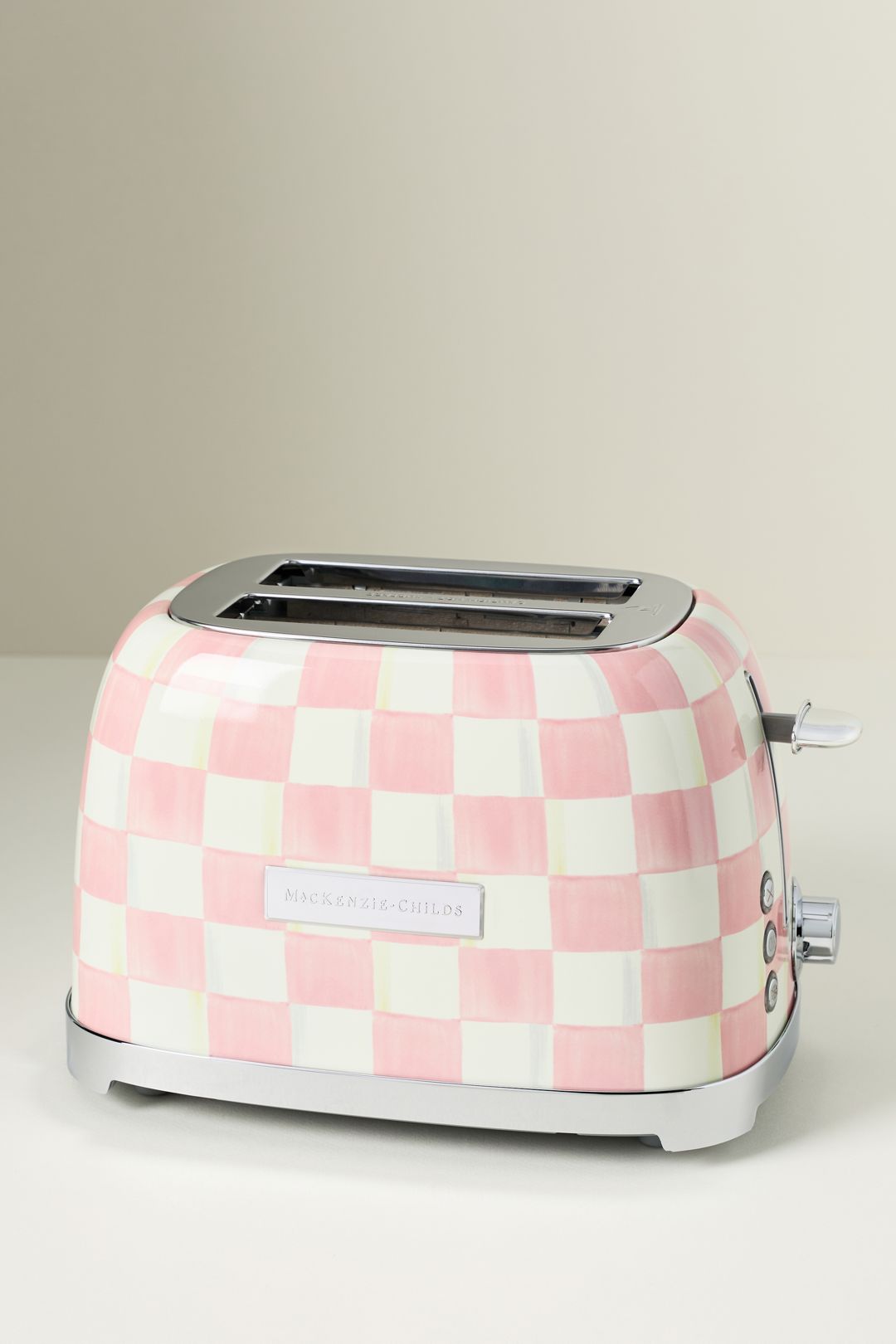 MacKenzie-Childs Check 2-Slice Toaster - Rosy Check, One Size