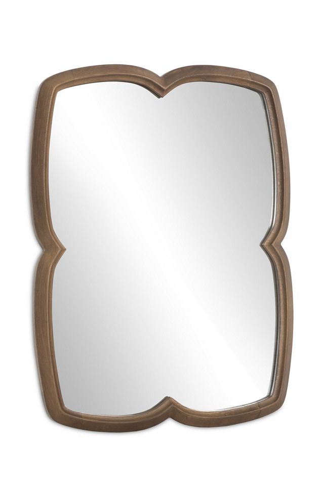 Floret Scalloped Wood Mirror #1