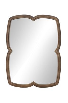 Floret Scalloped Wood Mirror