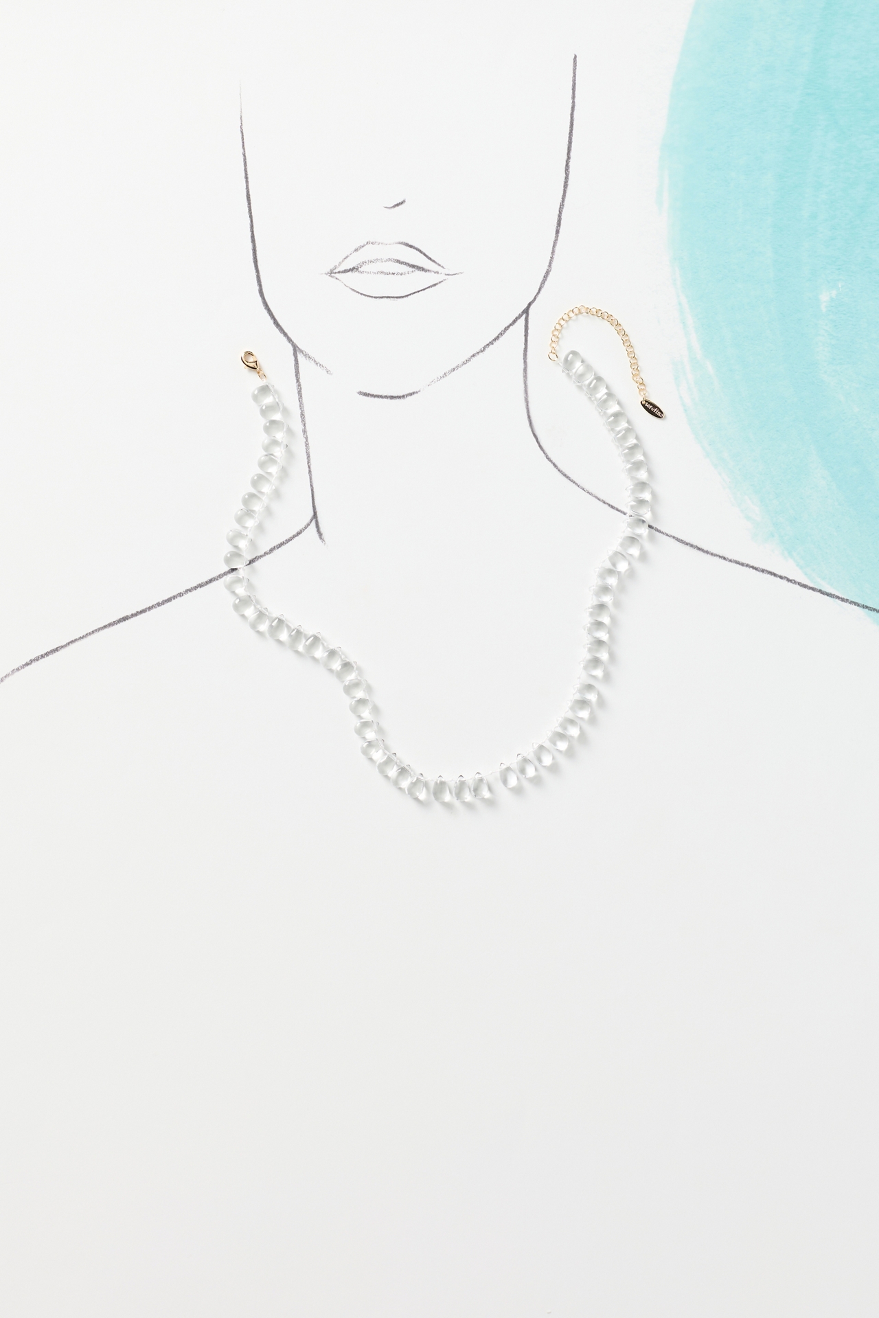 Beaded Teardrop Necklace