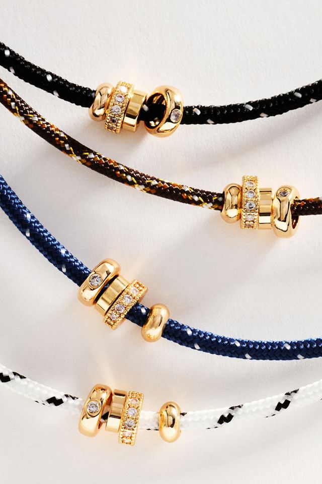 Corded Magnetic Crystal Beaded Necklace #2