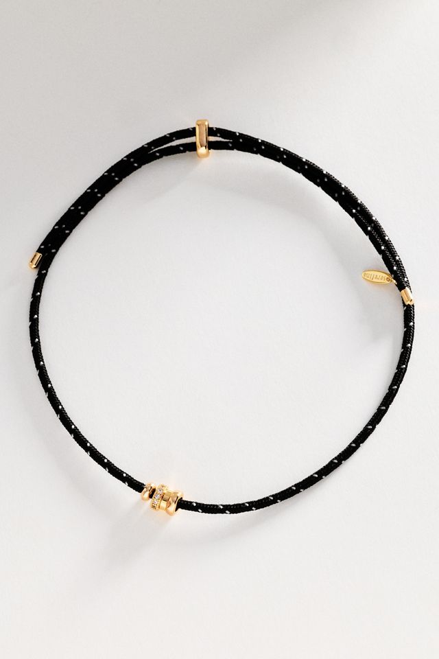 Corded Magnetic Crystal Beaded Necklace #1
