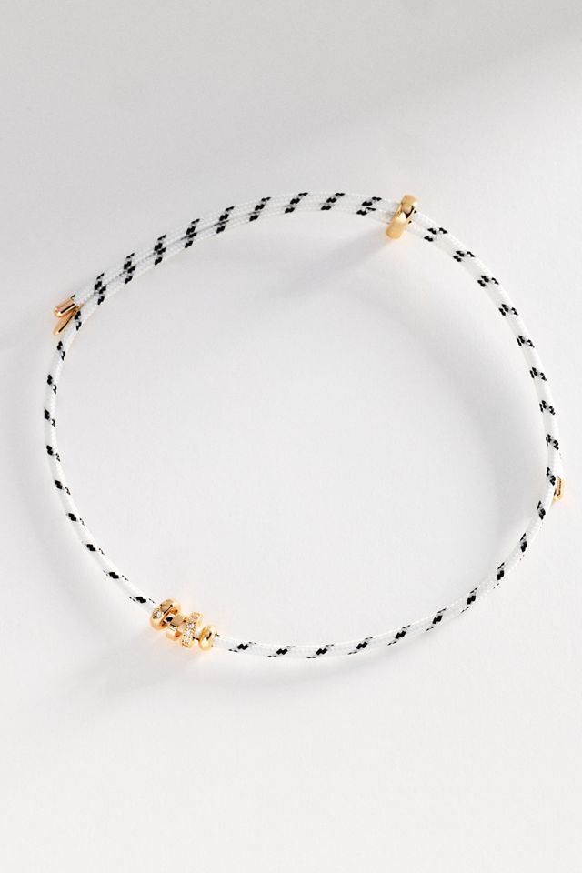 Corded Magnetic Crystal Beaded Necklace #1