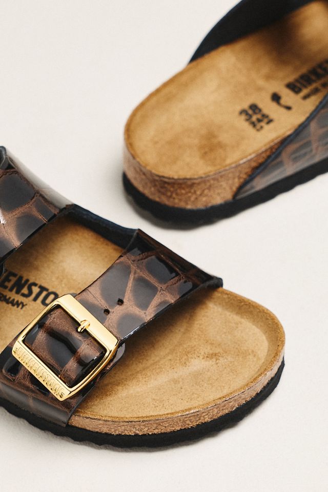 Birkenstock Arizona Croc-Embossed Sandals #1