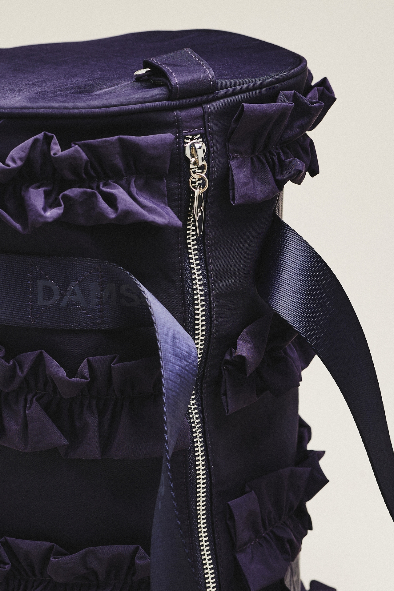 Damson Madder Brooke Ruffle Barrel Bag