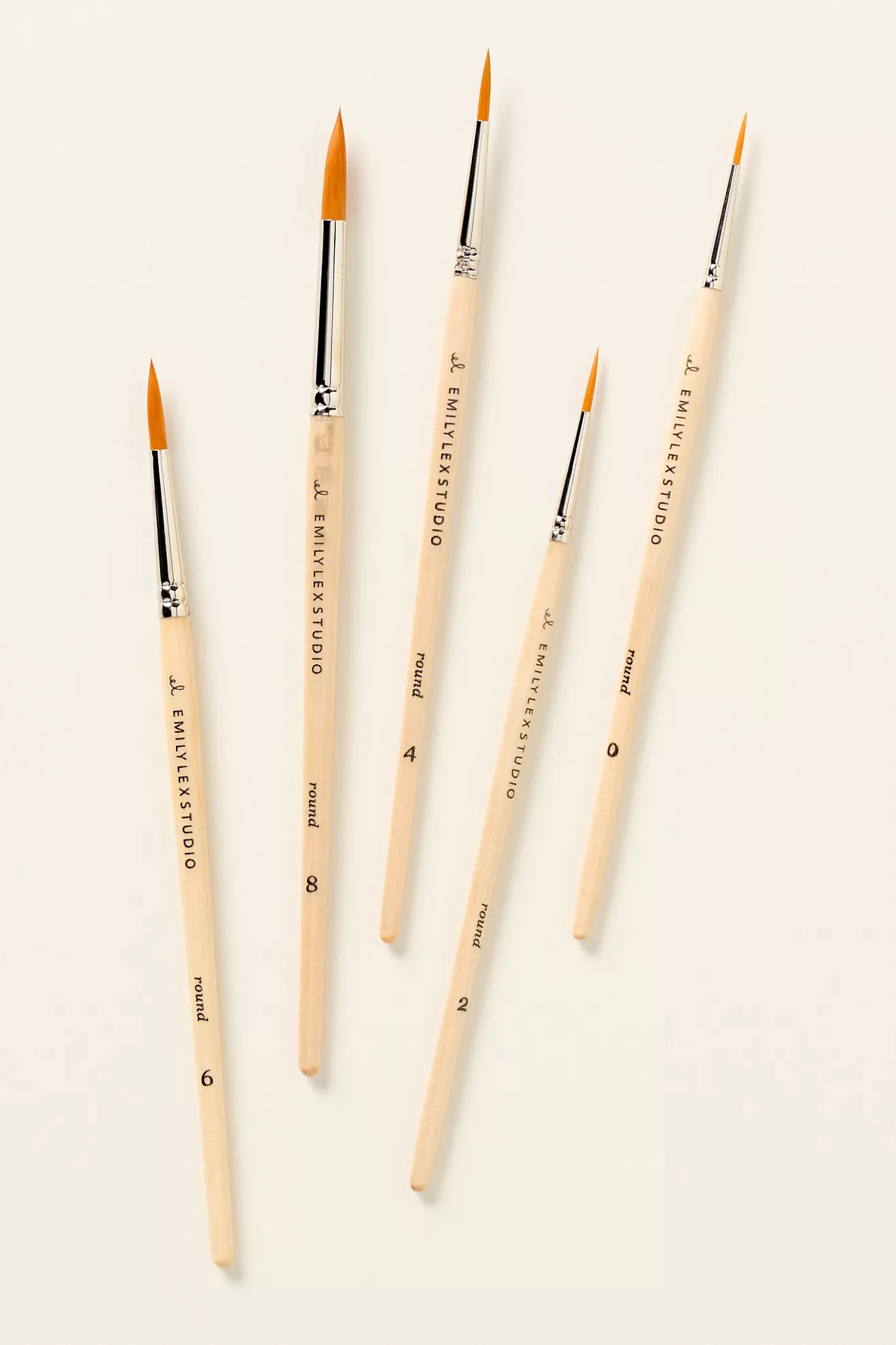 Emily Lex Watercolor Paintbrushes, Set of 5