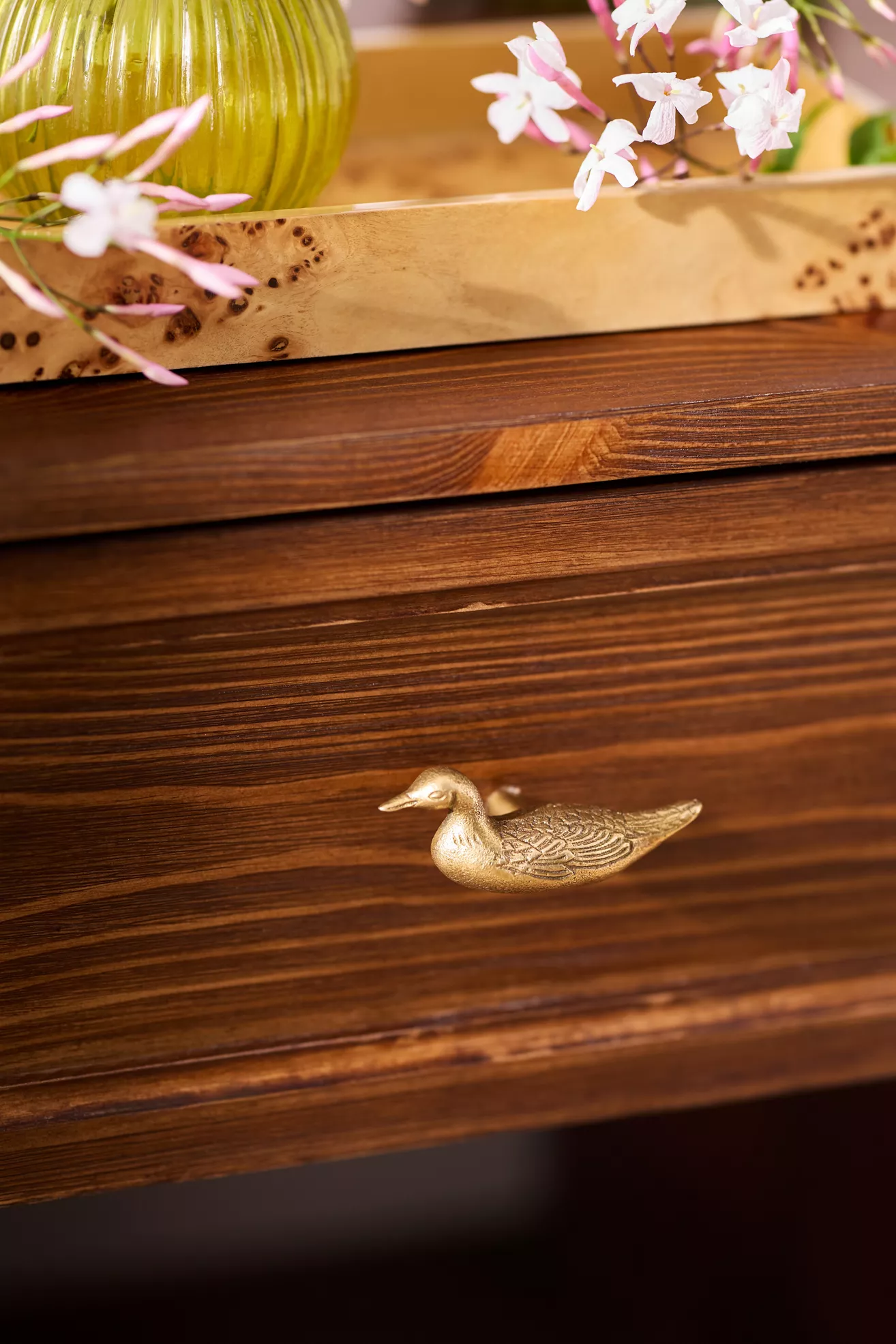 Mallard Duck Brass Knob - thumbnail 4