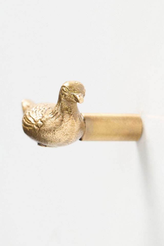 Mallard Duck Brass Knob #2