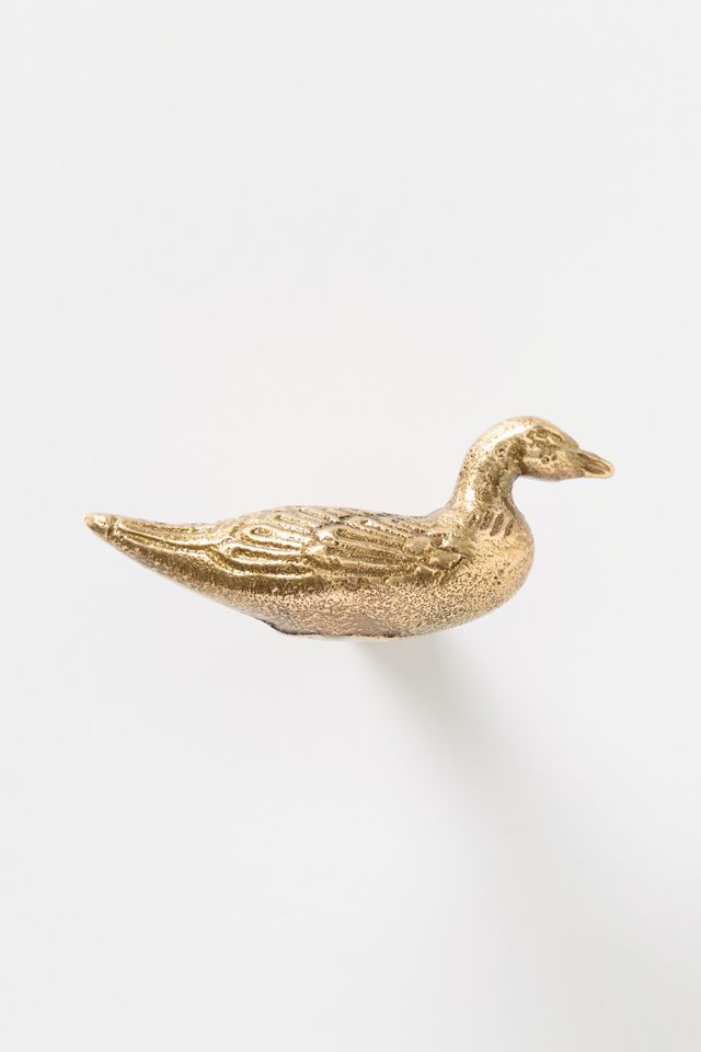 Mallard Duck Brass Knob #1