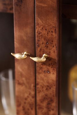 Mallard Duck Brass Knob