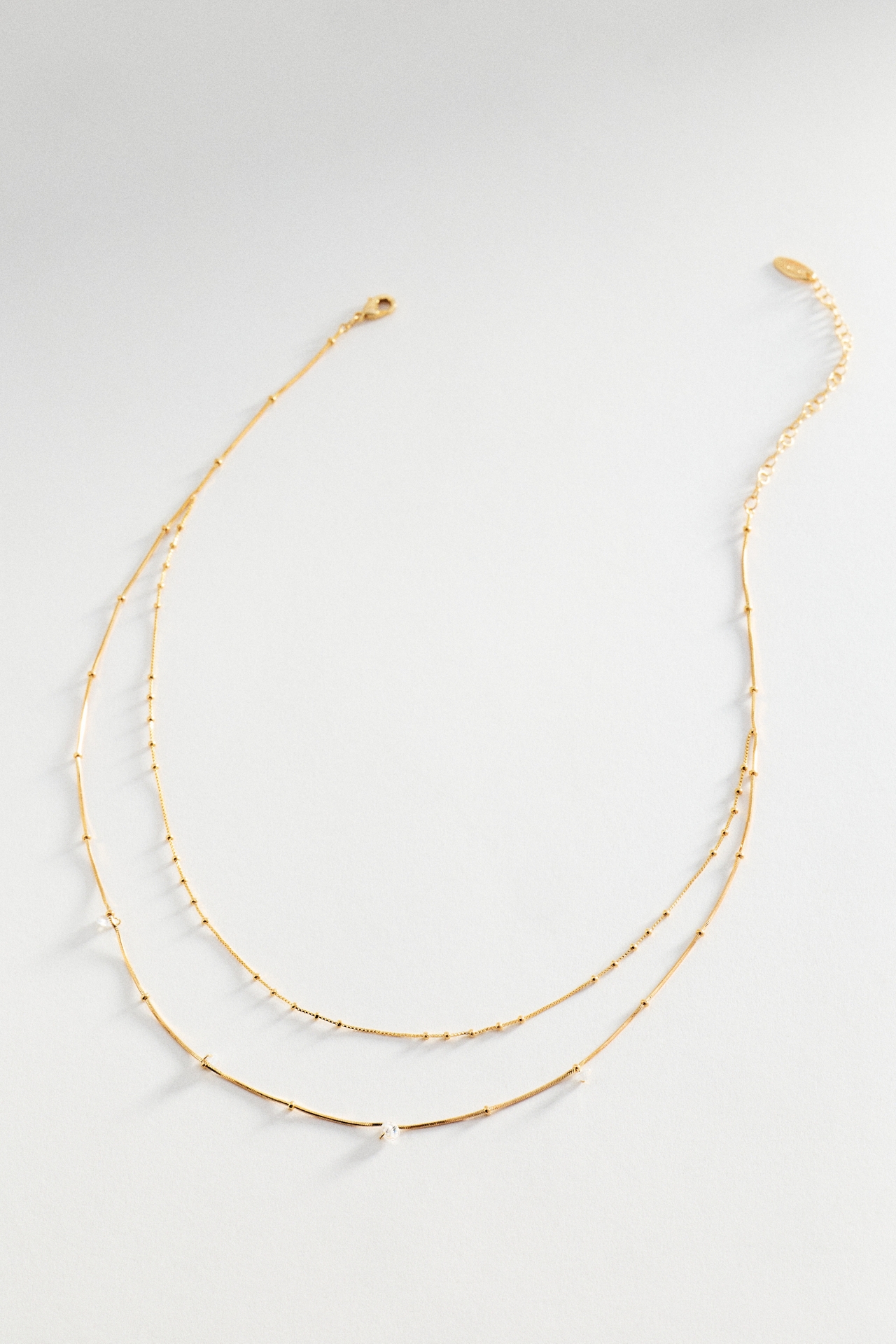 Delicate Layered Crystal Necklace
