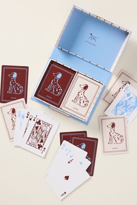 Anthropologie X Papier Dog Double-Deck Playing Card Set