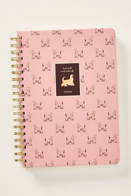 Anthropologie X Papier Afghan Hounds B5 Spiral Lined Notebook