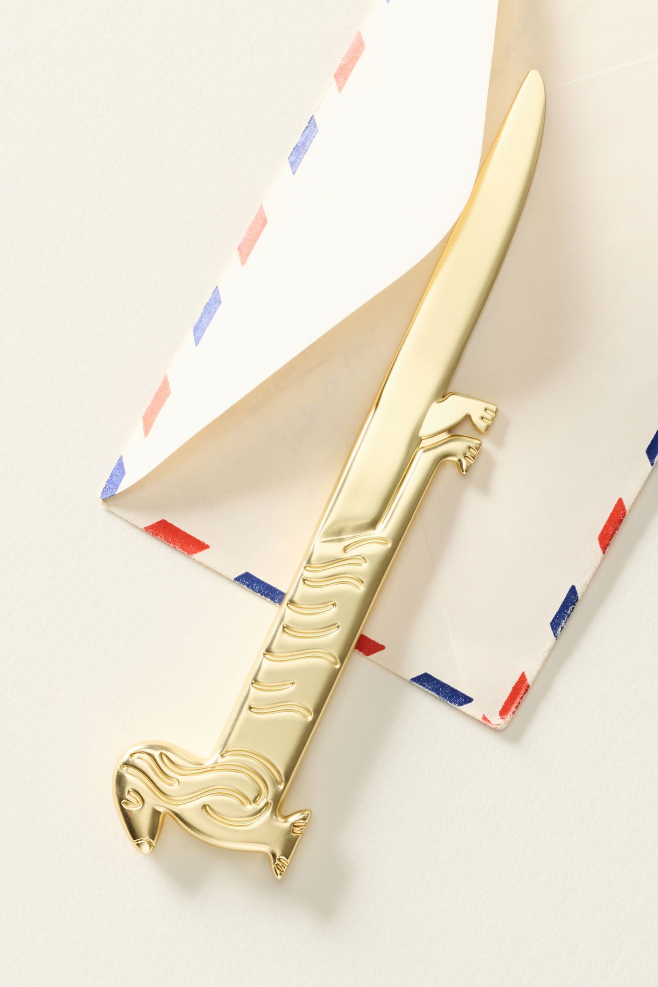 Anthropologie X Papier Dachshund Letter Opener - Brass, One Size