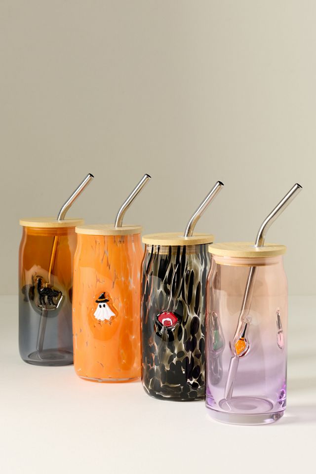 Mystic Halloween Icon Juice Glass Tumbler with Lid #3