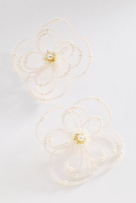 Openwork Floral Statement Earrings