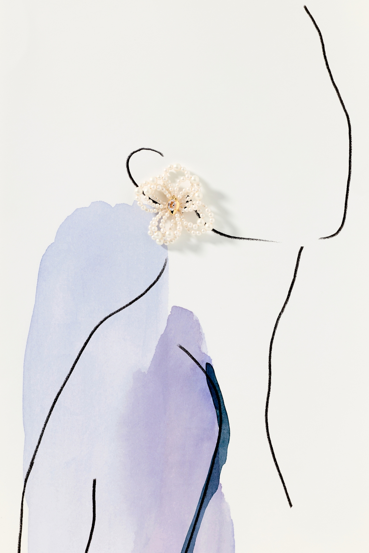 Chunky Floral Pearl Earrings