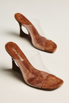 Jeffrey Campbell Booyah Clear Cut-Out Wedge Heels