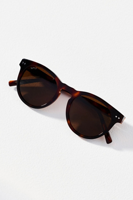 WMP Eyewear Tate Circle Tortoiseshell Sunglasses | Anthropologie display picture 3