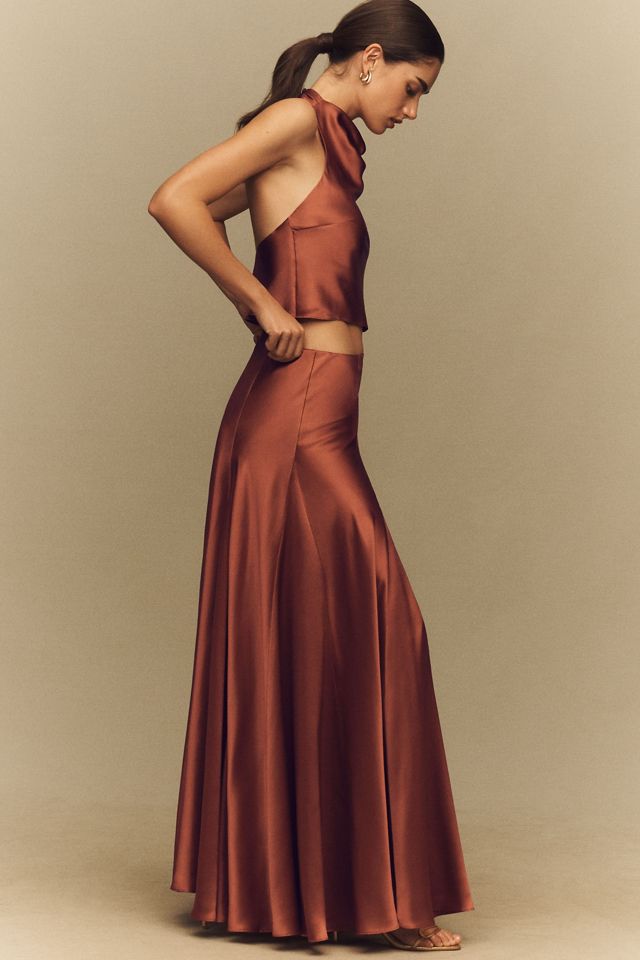 Reformation Sera 100% Silk Top and Skirt Set | Anthropologie