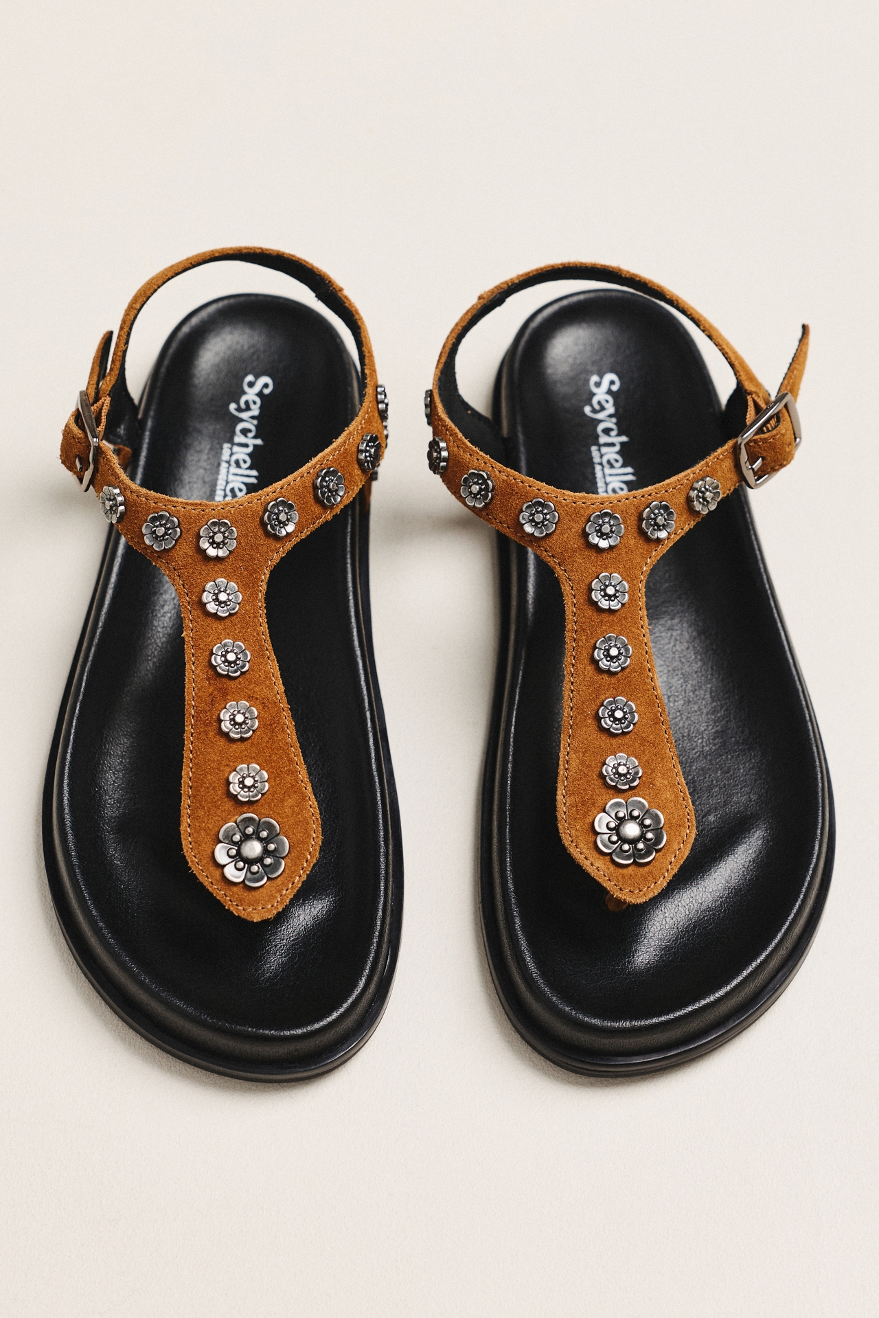 Seychelles Sunday Funday Studded T-Strap Sandals